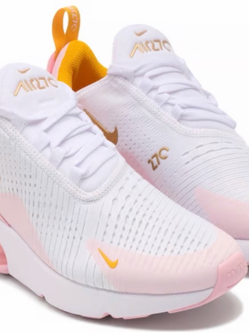 Nike Women's White Pink & Gold Athletic Sneakers